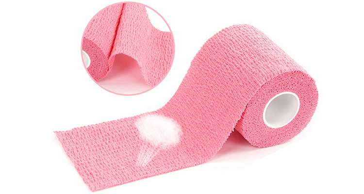 Bandage respirant en coton cohésif