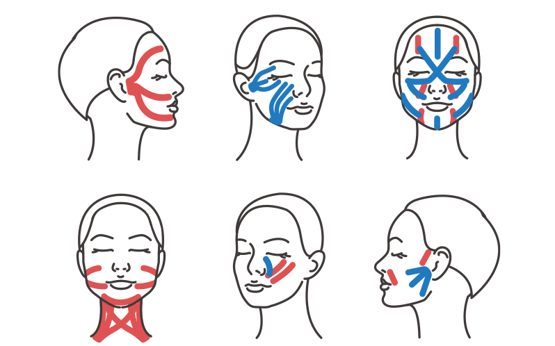 how to use kinesiology tape for face