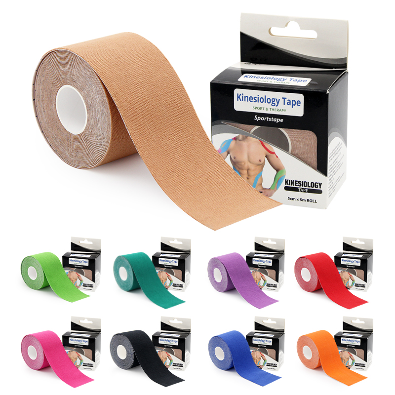 different color kinesiology tape with color box