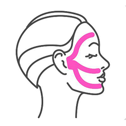 bande kinésiologique pour le lifting du visage