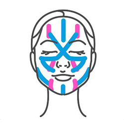 Kinesiologieband für Gesichtslifting