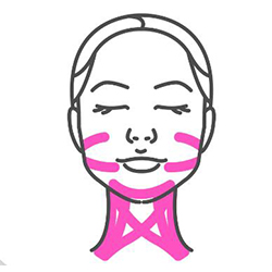 cinta kinesiológica para lifting facial