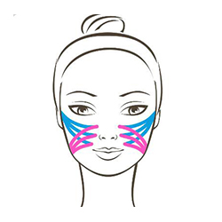 kinesiology tape for face lift