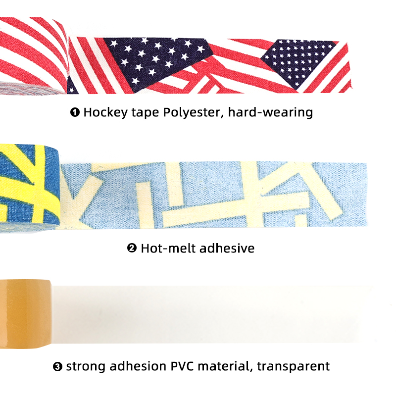 Polyester-cotton hockey tape