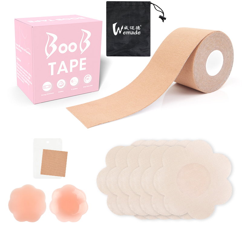Color Box+Bra Tape+Silicone Nipple Cover+Satin Nipple Cover+Test Patch+Bag