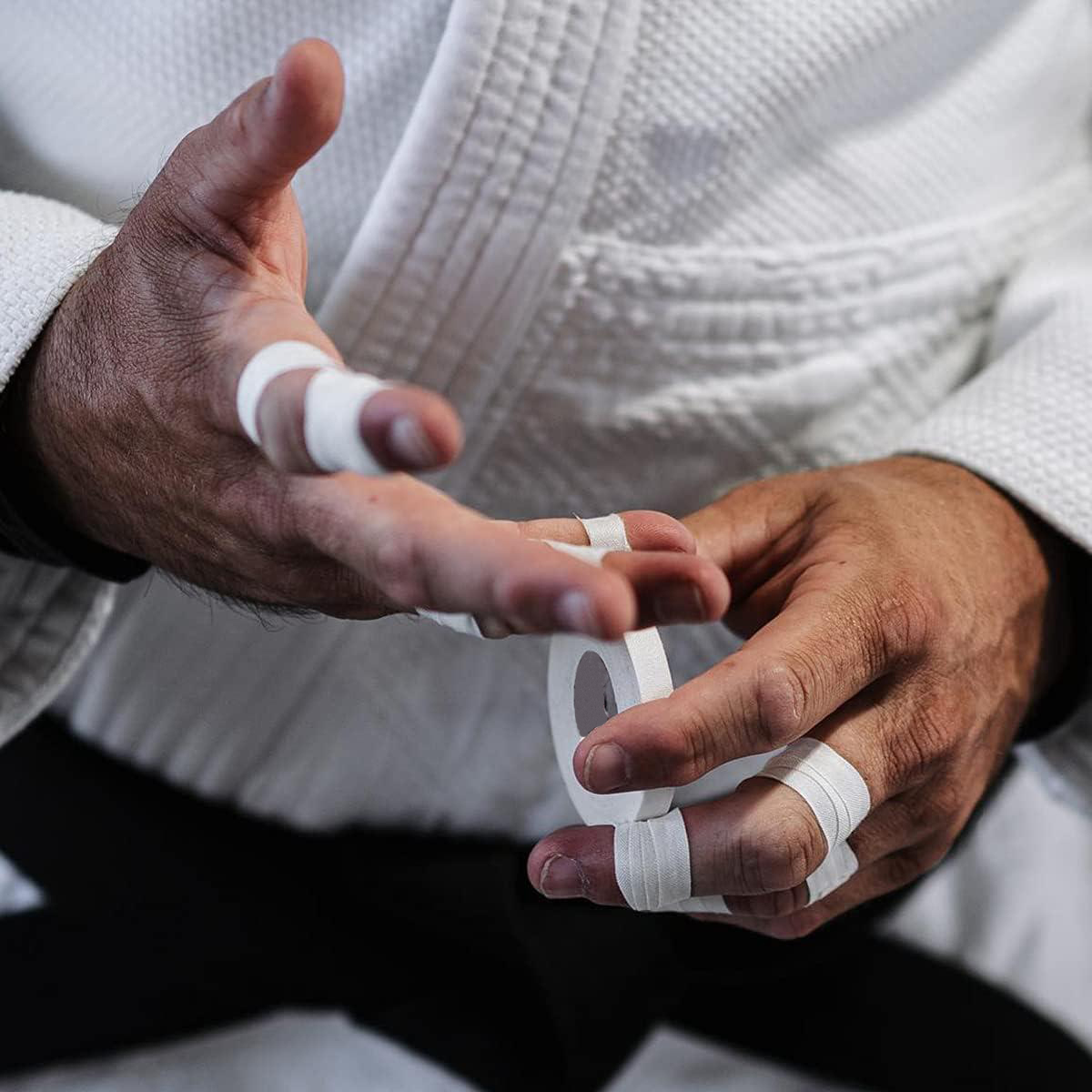 White jiu jitsu finger tape