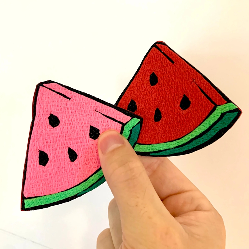 watermelon shaped vet bandage art work