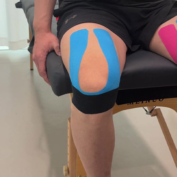 무릎 반월판 부상을 위한 운동요법 테이프