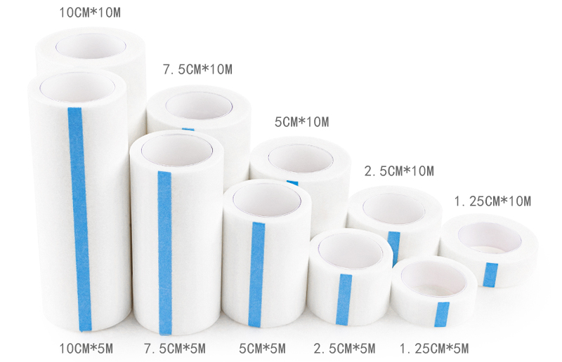 size of medical paper tape