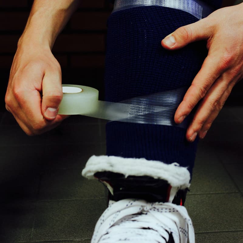 clear hockey shin pad tape