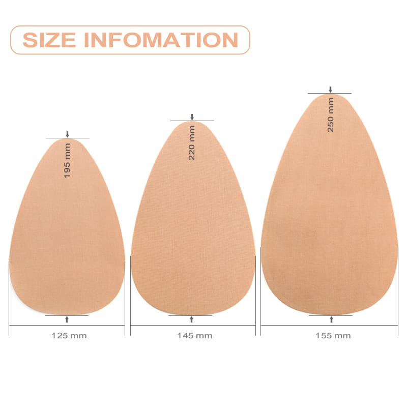 size of Pear boob tape