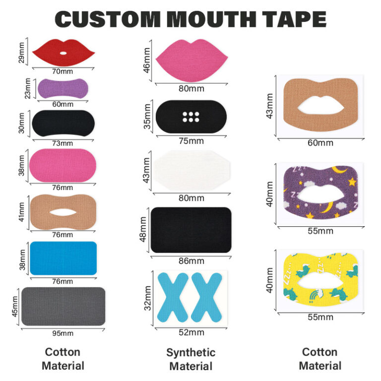custom various shape of mouth sleep tape
