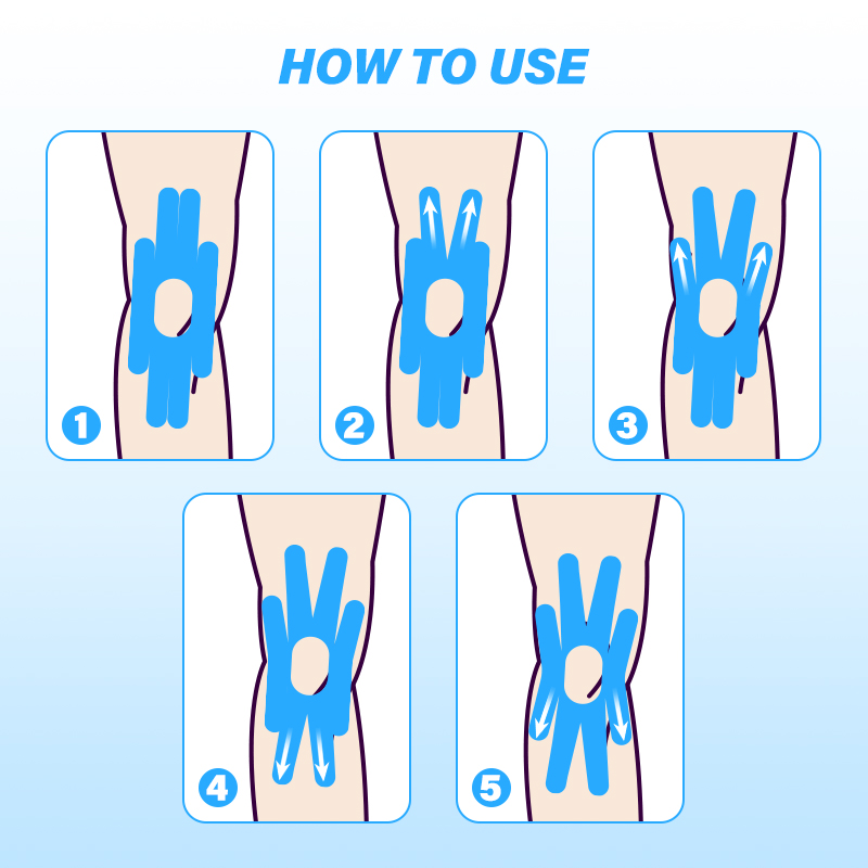 How to use pre cut knee tape