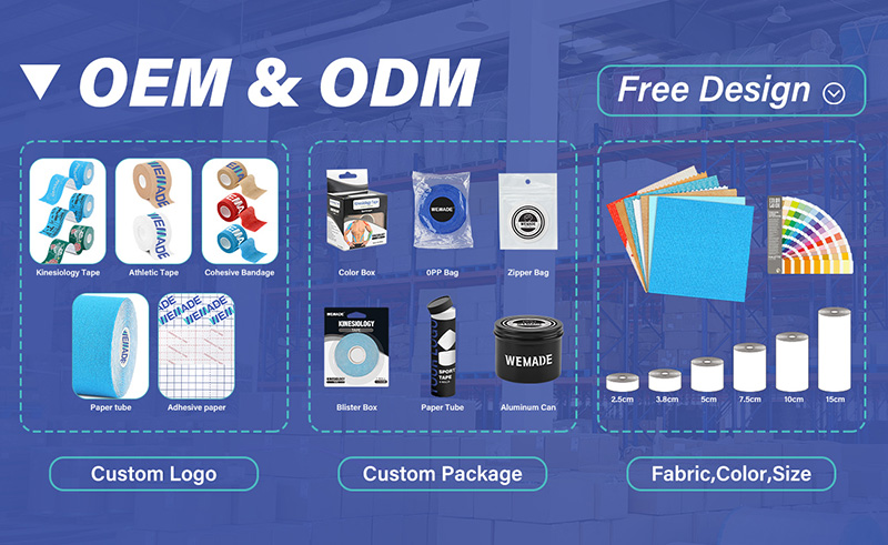 custom kinesiology tape logo printing OEM service