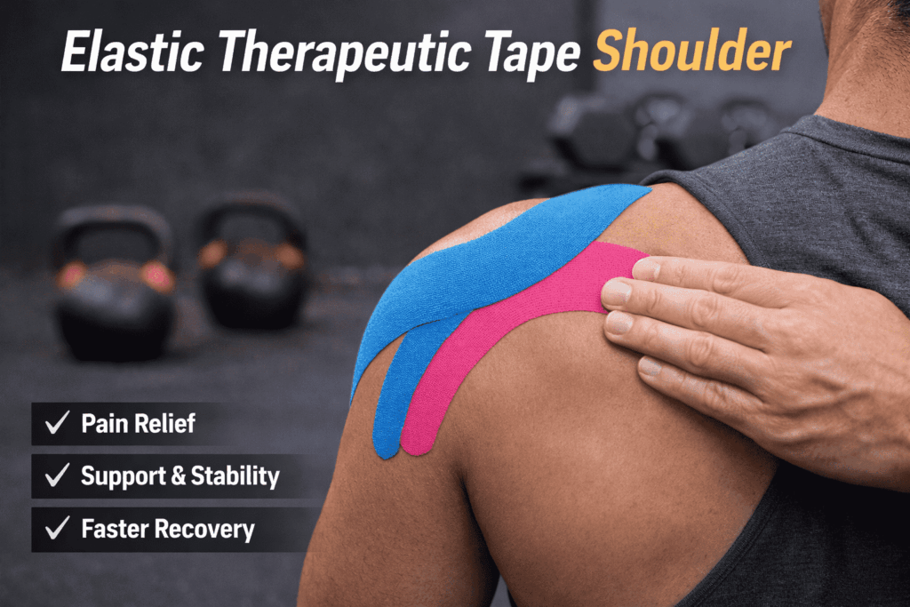 elastisches therapeutisches Band Schulter