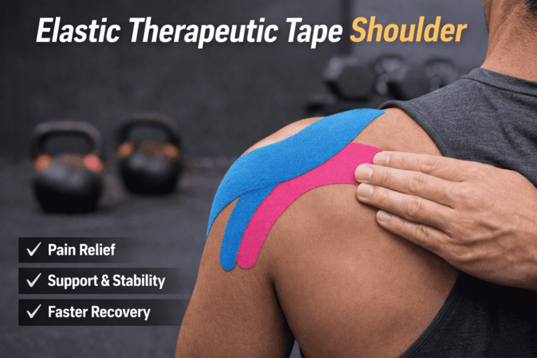 elastisches therapeutisches Band Schulter